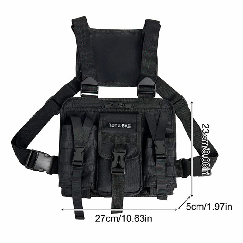 YH6025 Outdoor Tactical Vest Dual Shoulder Bag Oxford Cloth Chest Bag YH6025 Outdoor Tactical Vest Dual Shoulder Bag Oxford Cloth Chest Bag